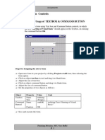 Assignments in Controls: Assignment 1: Usage of TEXTBOX & COMMAND BUTTON