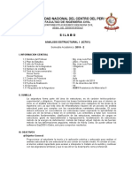 SILABO - Analisis Estructural I - UNCP 2019 2