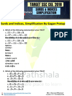 Surds and Indices Simplification by Gagan Sir PDF