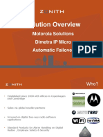 Solution Overview. Motorola Solutions Dimetra IP Micro Automatic Failover PDF