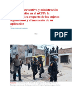 Desalojo Preventivo y Ministración de La Posesión en El NCPP