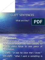 Cleft Sentences