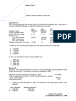 Quiz 1. Special Revenue Recognition