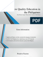 Low Quality Education in The Philippines