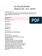 Monitoring Pelaksanaan Pembelajaran Di SD