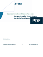 Conventions Single Name Credit Default Swaps OpenGamma PDF