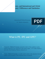 Political Economy, IPE and GPE, Similarities and Differences