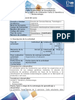 Guía de Actividad y Rúbrica de Evaluación - Tarea 2 - Genética y Biotecnología