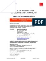 Msds Fibras Ce Vidrio Owens PDF