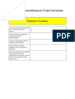 Cassidy - Literature Review - Research Project Worksheet