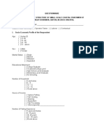 Questionnaire Socio-Economic Structure of Small-Scale Coastal Fishermen at Barangay Bonawon, Siaton, Negros Oriental