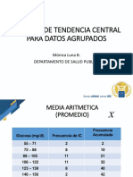 Medidas de Tendencia Central para Datos Agrupados