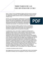 Aspectos Tributarios de Las Asociaciones Sin Fines de Lucro