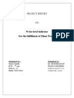 Project Report: Water Level Indicator For The Fulfillment of Minor Project