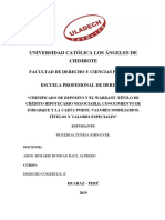 Universidad Católica Los Ángeles de Chimbote: Facultad de Derecho Y Ciencias Políticas