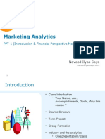 Marketing Analytics: PPT-1 (Introduction & Financial Perspective Metrics)