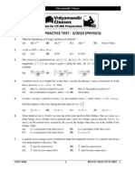 Physics Bitsat 2010 Sample Test 3