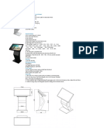 Interactive KIOSK: Technique Parameter For LCD Panel