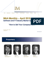 "How To Sell Your Company Now!" - April M&A Monthly Special Presentation