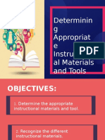 Determinin G Appropriat e Instruction Al Materials and Tools