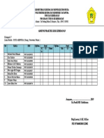 Absensi Praktek KDK Kebidanan