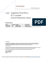 Servelec Technologies - Kingfisher PLUS RTUs - PC-1 End of Production Notice PDF