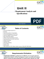 Unit II: Software Requirement Analysis and Specifications