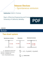 EE 232: Lightwave Devices: Lecture #12 - Spontaneous Emission