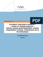 2 - HAS - Accident Vasculaire Cerebral Prise en Charge Precoce PDF