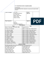 Project Charter of Key Stakeholders