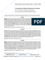 Aspectos Sociais Na Formação Dos Hábitos Alimentares de Crianças