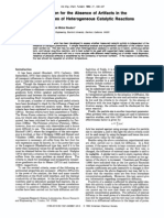 Experimental Criterion For The Absence of Artifacts in The Measurement of Rates of Heterogeneous Catalytic Reactions