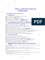 Appendix 3: List of Matlab Exercises: Electrostatic Field in Free Space 1.1