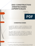 Proceso Construcitvio Cimentaciones Superficiales