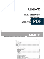 Model UT301A/B/C UT302A/B/C UT303A/B/C Operating Manual