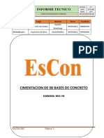 Informe - Instalacion de 8 Bases de Concreto