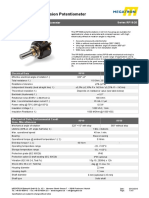 Data Sheet For Precision Potentiometer: Singleturn Wirewound Potentiometer Series RP19/20