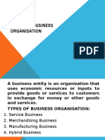 Forms of Business Organisation