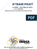 Foreign Trade Policy, 27th August 2009 - 31st March 2014