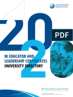 Ib Educator and Leadership Certificates: University Directory