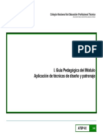 I. Guía Pedagógica Del Módulo Aplicación de Técnicas de Diseño y Patronaje