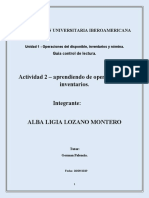 Act Aprendiendo de Operaciones de Inventarios