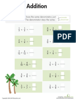 Fraction Addition Coconut Third