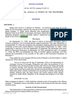 Petitioner Vs Vs Respondent: Second Division