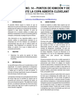 Laboratorio No. 14 - Puntos de Ignición y de Llama Mediante La Copa Abierta Cleveland PDF