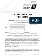 Oil Record Book For Ships: Check One