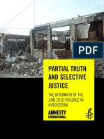 Partial Truth and Selective Justice: The Aftermath of The June 2010 Violence in Kyrgyzstan