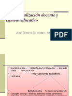 Profesionalización Docente y Cambio Educativo