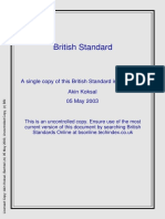 British Standard: A Single Copy of This British Standard Is Licensed To