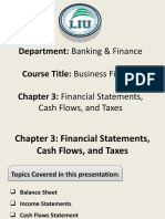 Department: Banking & Finance Course Title: Business Finance Chapter 3: Financial Statements